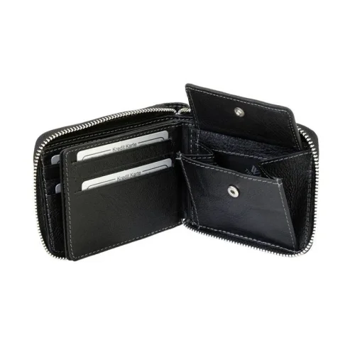 portfel na suwak kieszeń na bilon WILD 702 / WILD 702 leather wallet coin pocket with snap